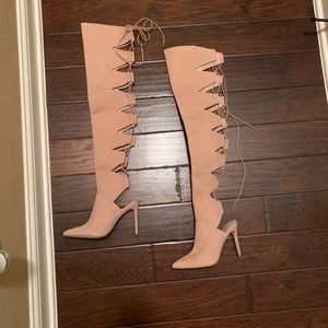 Heeled OTK dress boot
